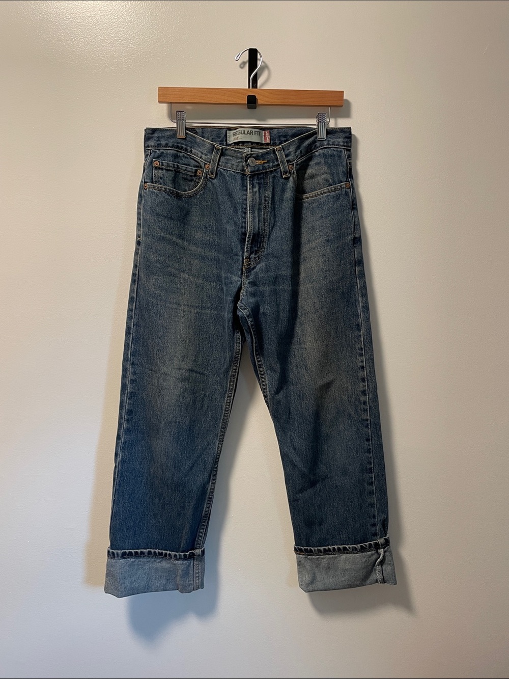 Levi's Medium Blue 505 33x30 Straight Leg Jeans